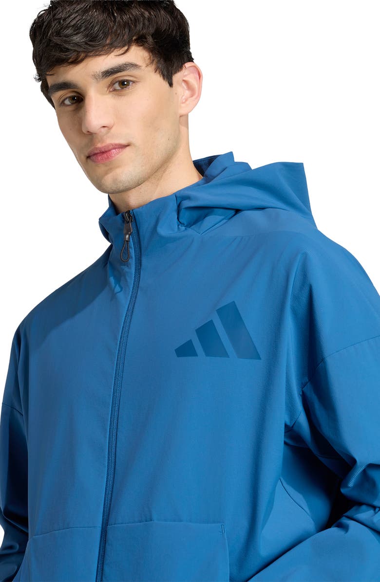 adidas Z.N.E. Woven Hooded Track Jacket, Alternate, color, Dusky Petrol/ /
