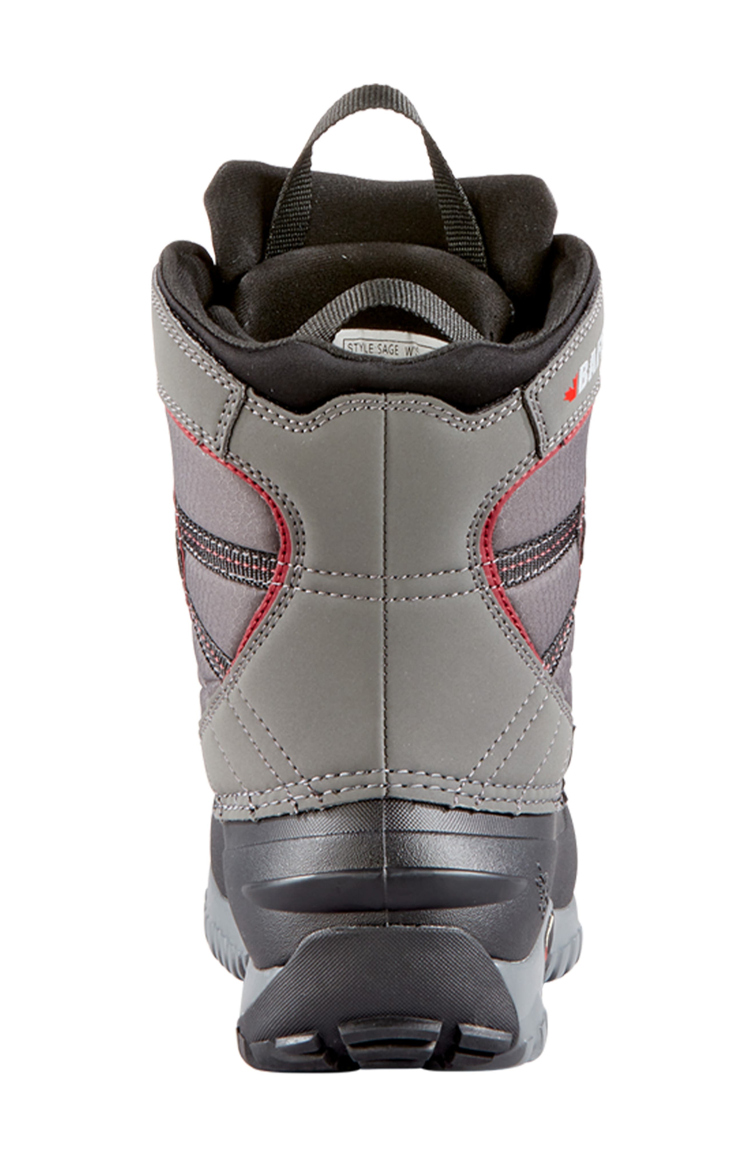Sage Water Resistant Snow Boot, Alternate, color, GREY/ SANGRIA