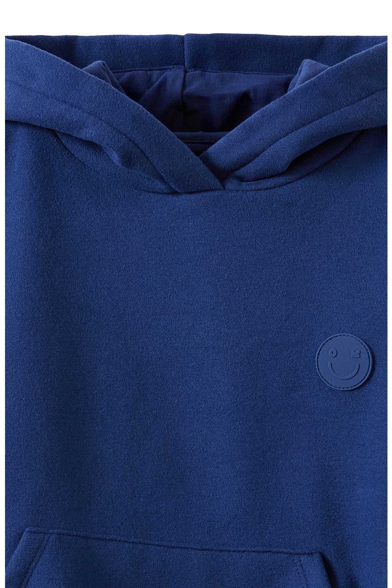 Kid's Sienna Bubble Hem Oversized Hoodie, Alternate, color, Denim Navy Badge