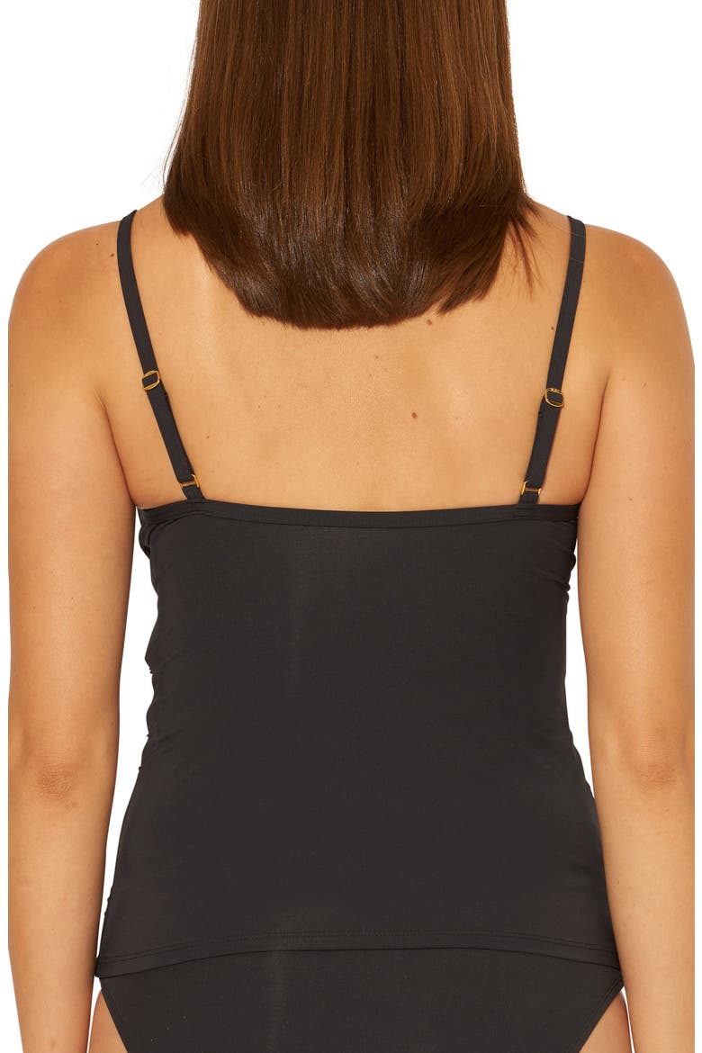 Twist Shout Underwire Tankini Top, Alternate, color, BLACK
