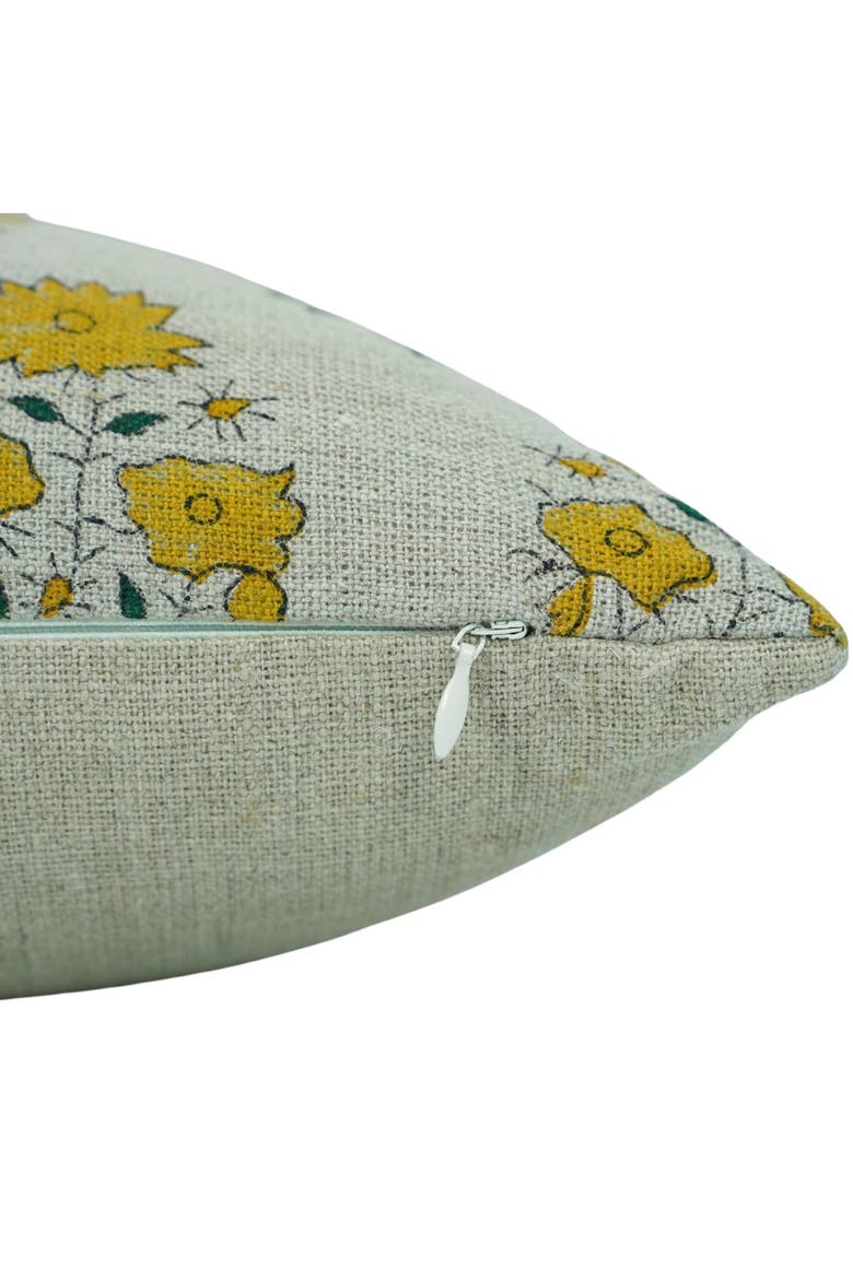 Mayra Handcrafted Mustard Block Desgin Cushion Cover, Alternate, color, Yellow