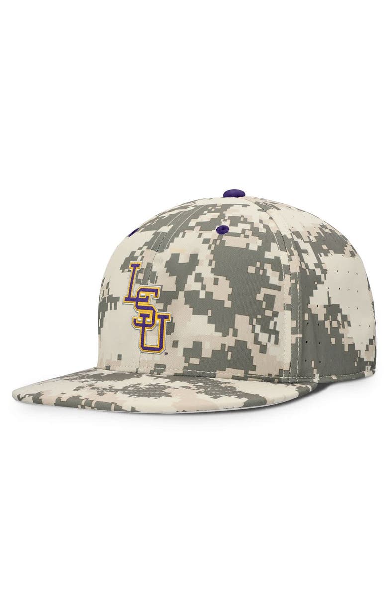 Nike Men's Nike Digital Camo LSU Tigers 2025 Dugout True Performance Fitted Hat, Main, color, 