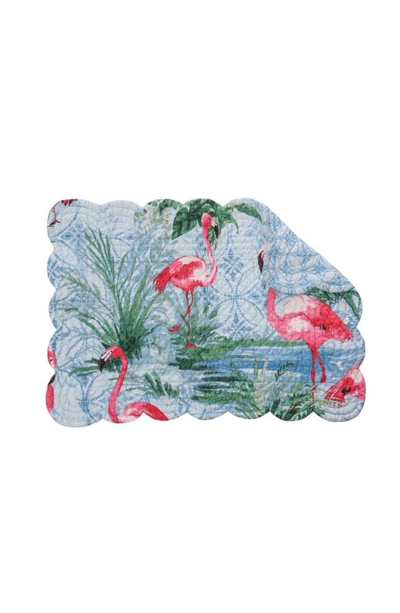 C&F Home Paradise Coast Placemats, Set of 6, Alternate, color, Blue