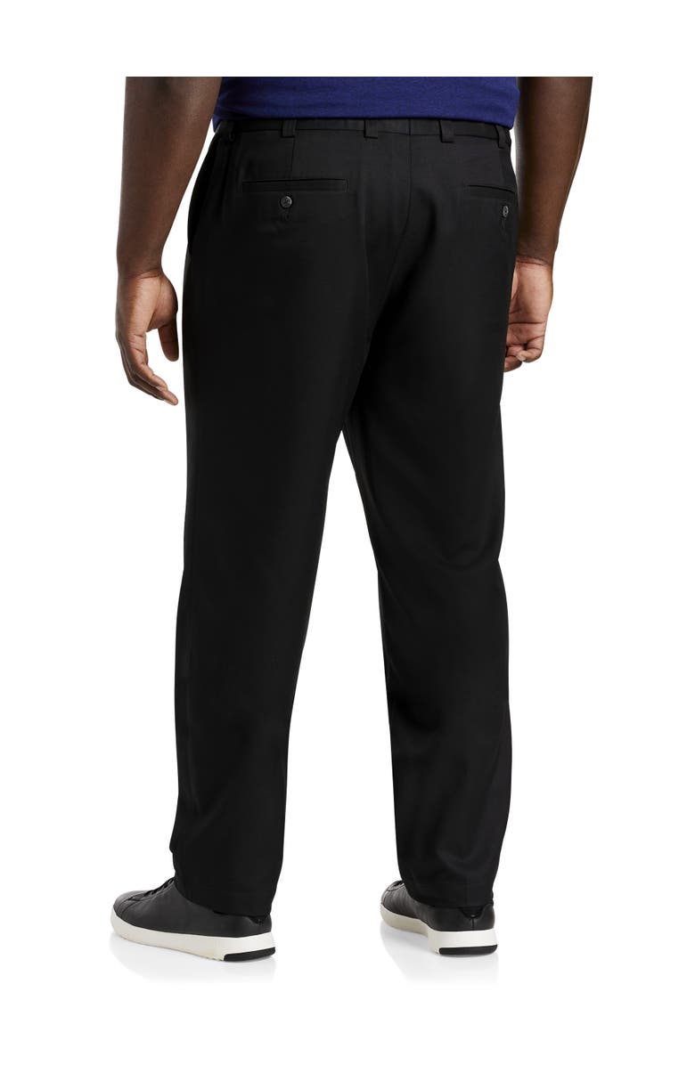 Oak Hill by DXL Big & Tall Microfiber Waist-Relaxer Pants, Alternate, color, Black