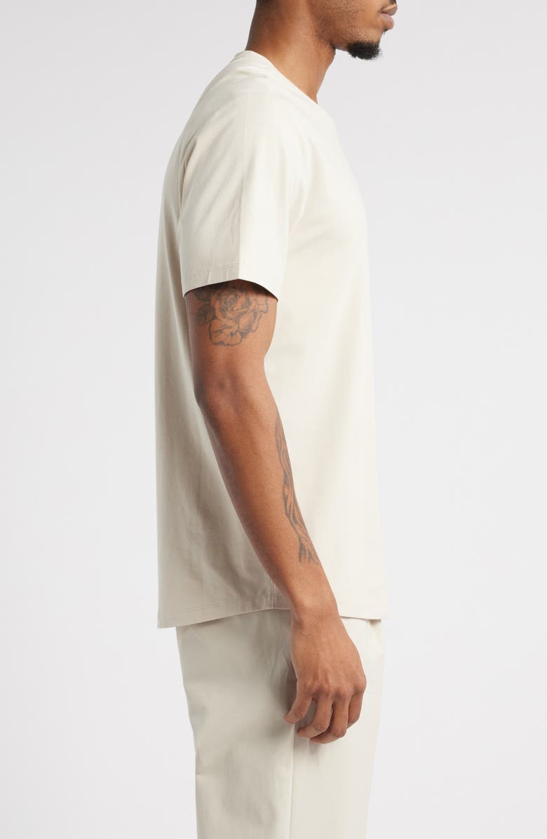 Open Edit Crewneck Stretch Cotton T-Shirt, Alternate, color, Beige Birch