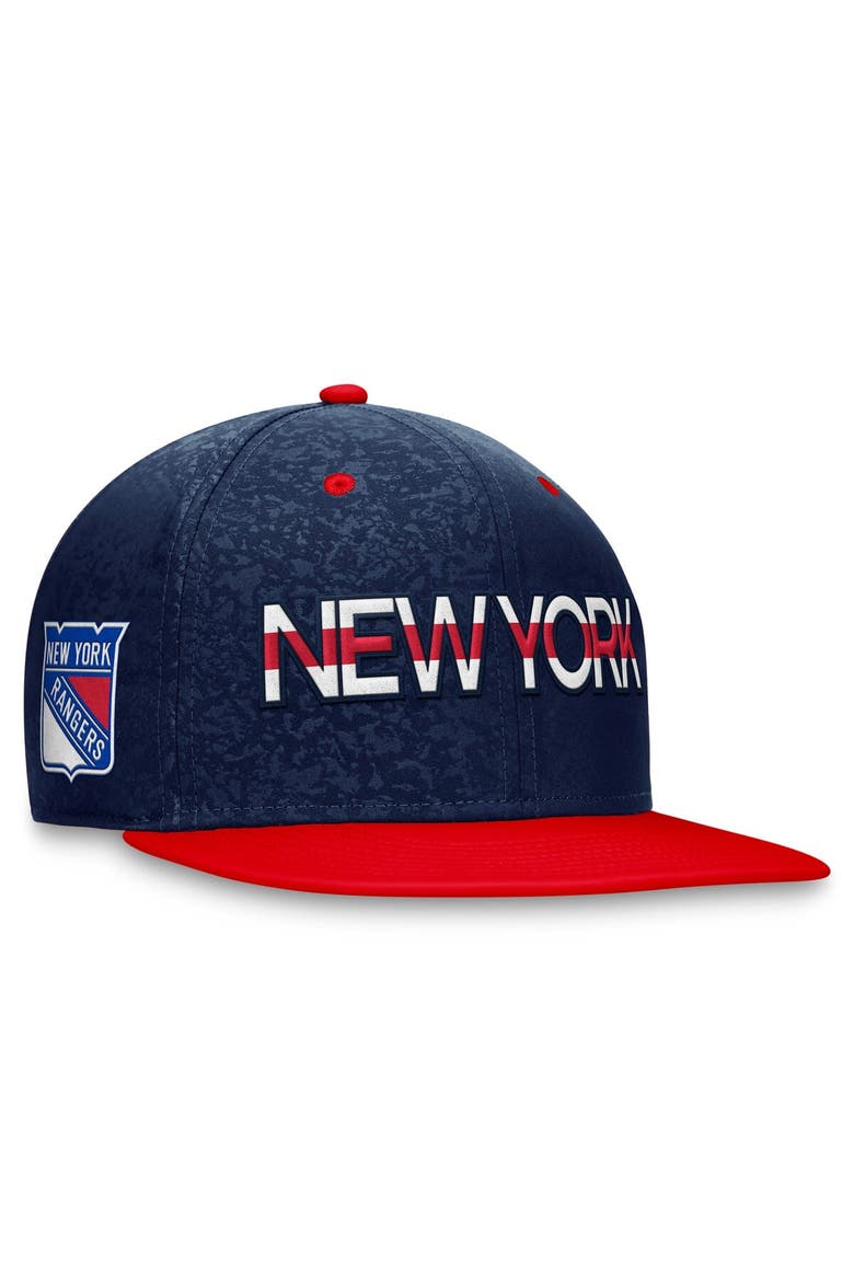 Men's Fanatics Branded  Navy/Red New York Rangers Authentic Pro Rink Two-Tone Snapback Hat, Main, color, Navy