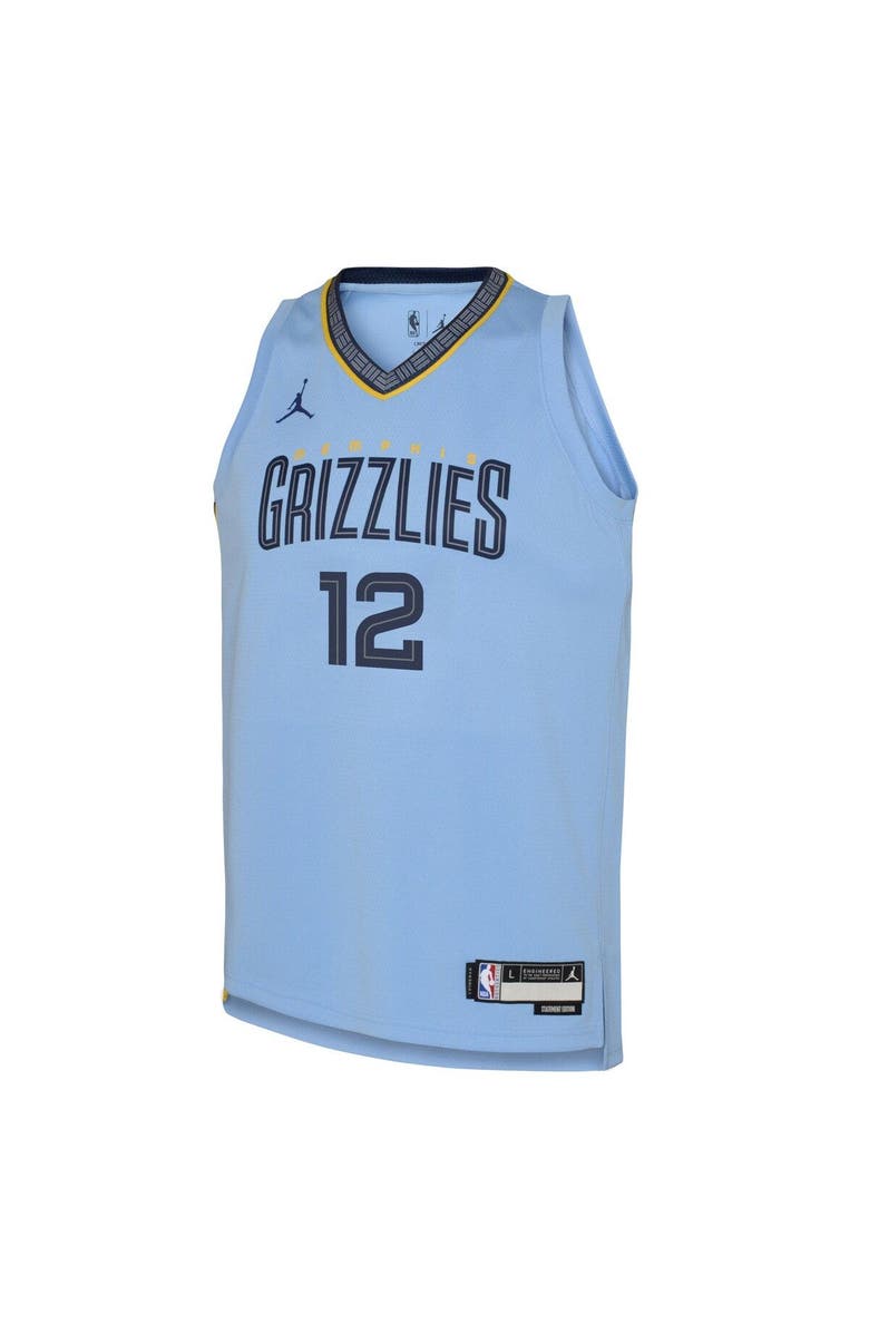 Jordan Brand Youth Jordan Brand Ja Morant Light Blue Memphis Grizzlies Swingman Jersey - Statement Edition, Alternate, color, Blue