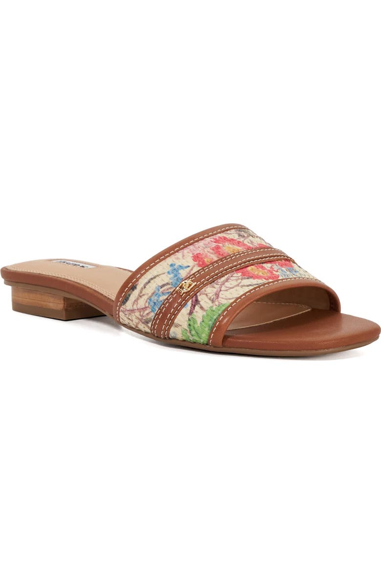 Dune London Leti Slide Sandal, Main, color, Brown Multi