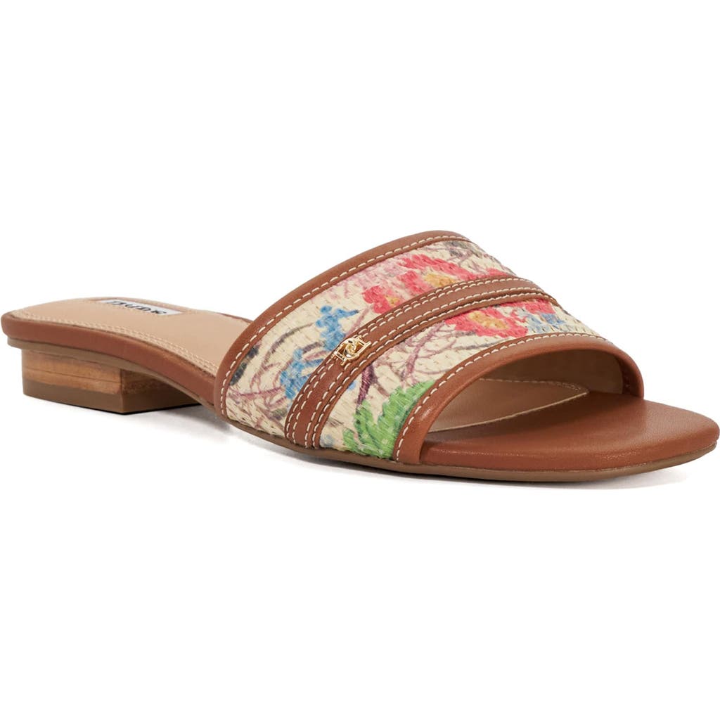 Dune London Leti Slide Sandal In Brown Multi