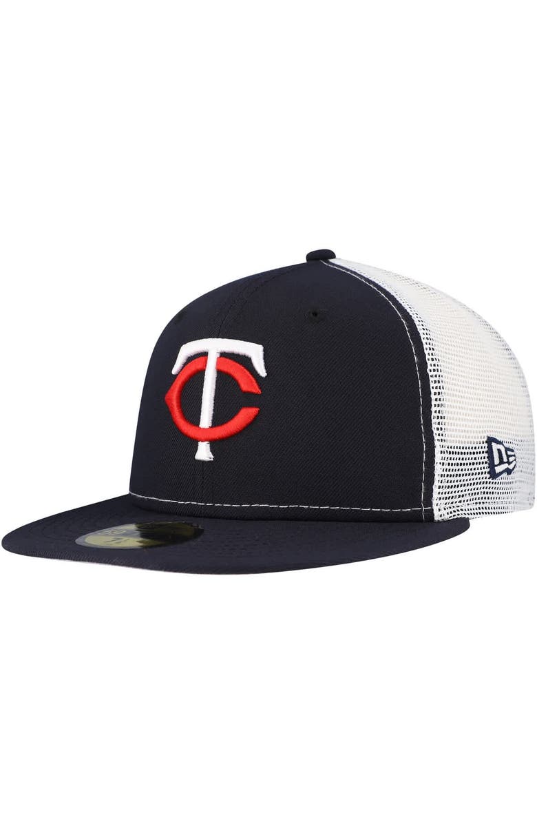 New Era Men's New Era Navy Minnesota Twins Team Color 59FIFTY Trucker Fitted Hat, Alternate, color, Navy