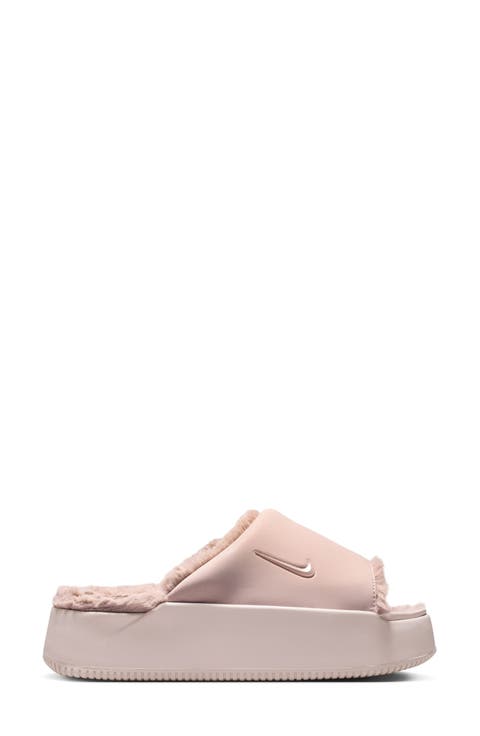 Calm Elevation Faux Fur Lined Platform Slide (Womemn)