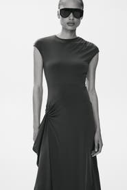 H&M Draped-panel Jersey Dress