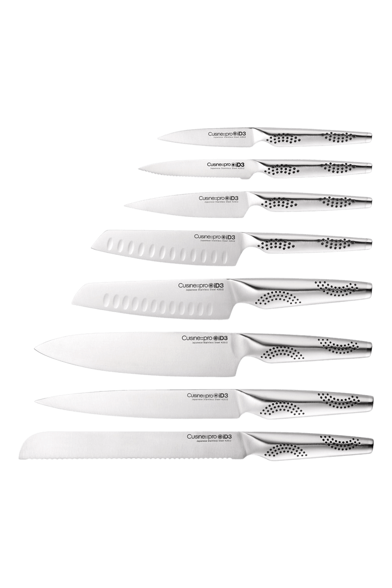iD3® The Egg Knife Block 9 Piece, Alternate, color, Stainless Steel