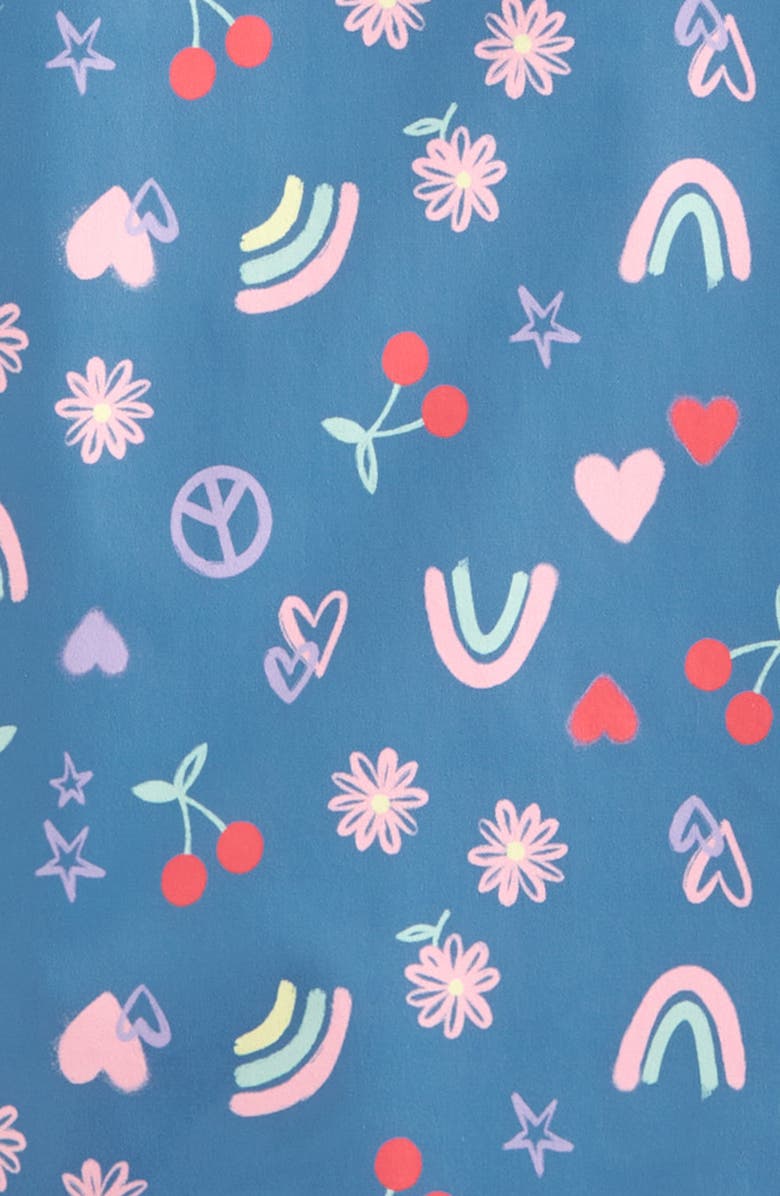 Tucker + Tate Kids' Print Faux Fur Lined Hooded Jacket, Alternate, color, Blue Coronet Paint Doodle