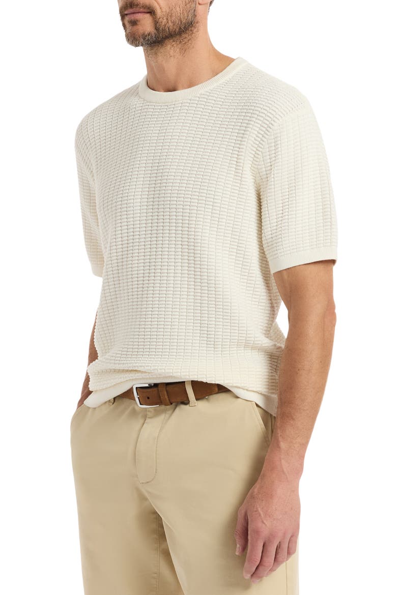 Luis Short Sleeve Sweater, Alternate, color, OFFWHITE