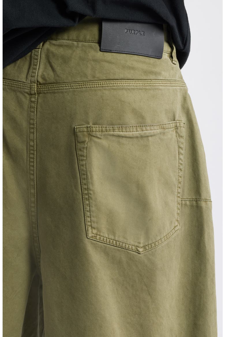 Raw Hem Cotton Twill Bermuda Shorts, Alternate, color, GREEN