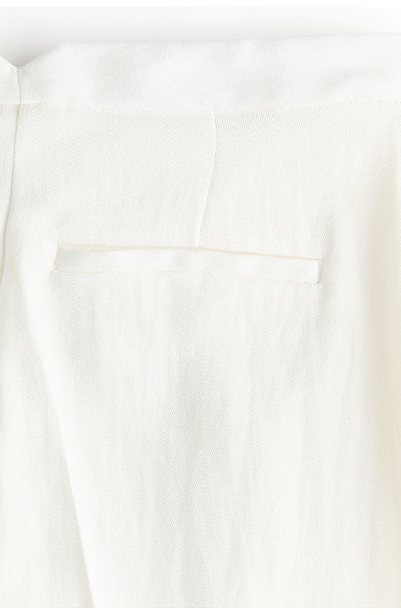 H&M Wide-leg dress pants, Alternate, color, Ivory