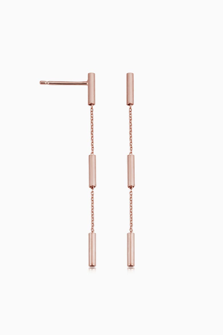 14K Gold Vicenza Drop Earrings, Alternate, color, Rose Gold