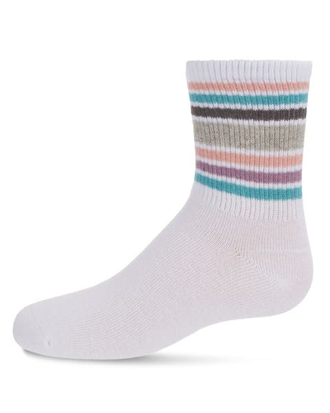 Metallic Sport Stripe Crew Sock (Little Kid & Big Kid)