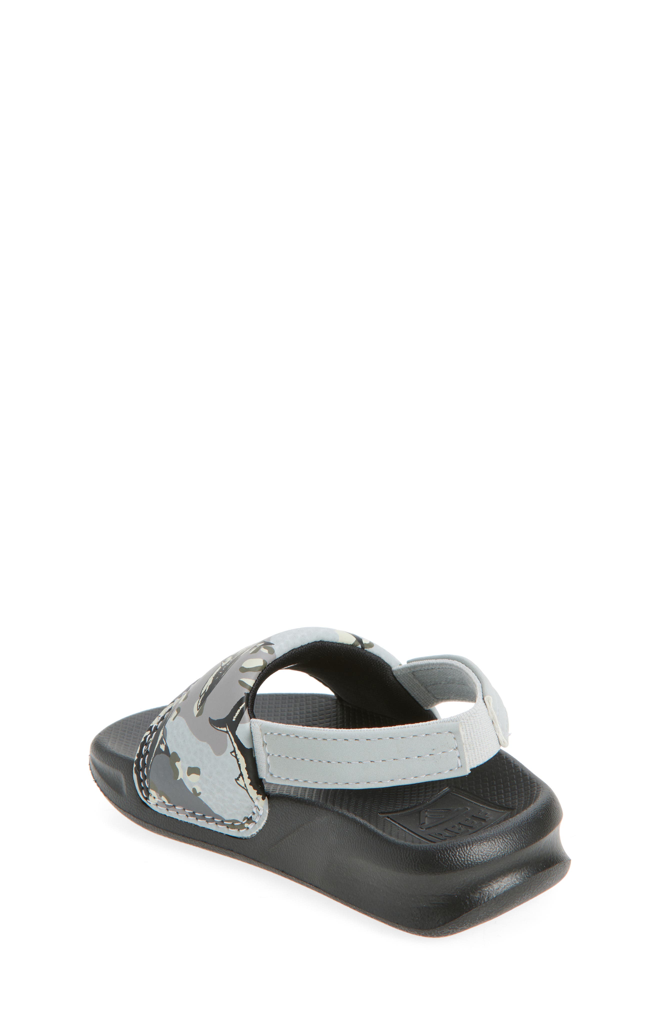 Reef Kids' Little One Slide Sandal, Alternate, color, Grey Camo Shark