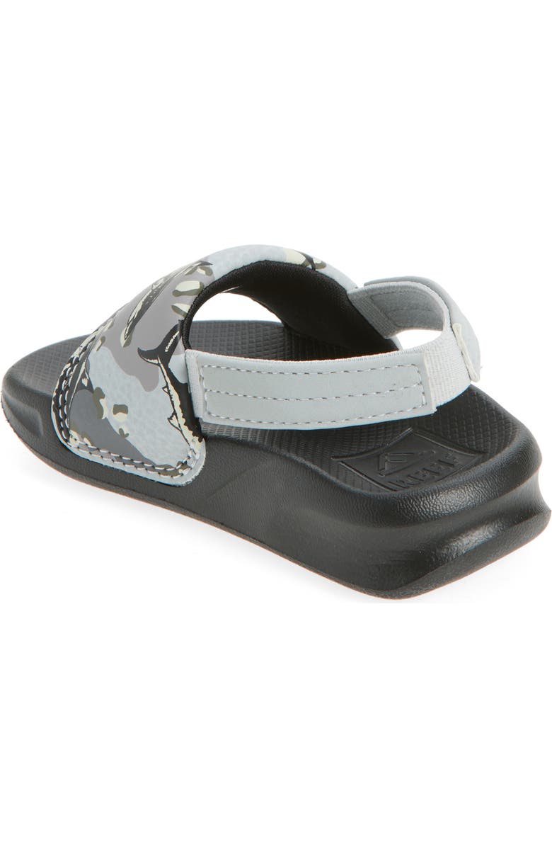 Reef Kids' Little One Slide Sandal, Alternate, color, Grey Camo Shark