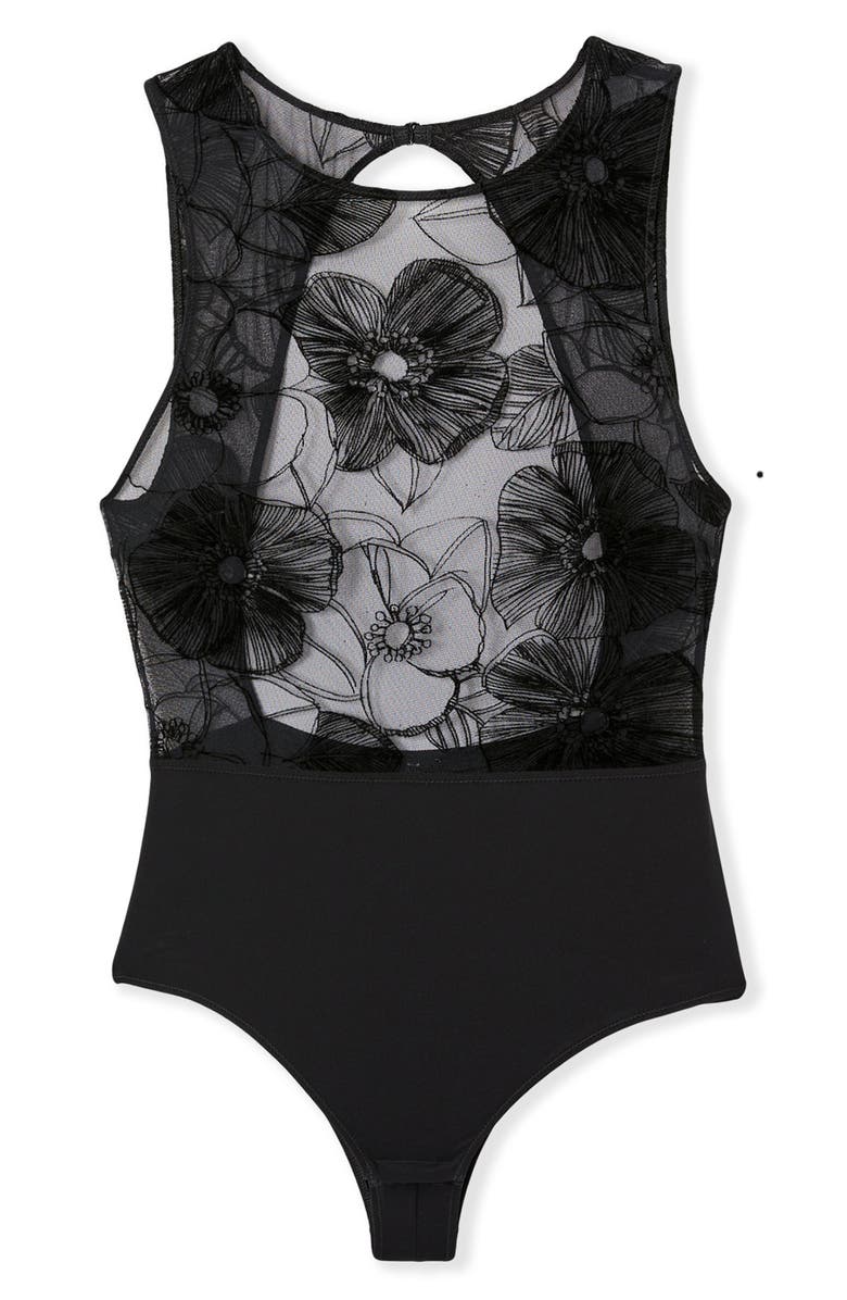 Etam Badinage Bodysuit, Alternate, color, Black