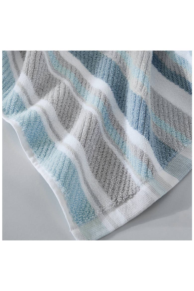 Ocean Bay Stripe Print Towel Set, Alternate, color, TRANQUIL BLUE SEAGULL GREY