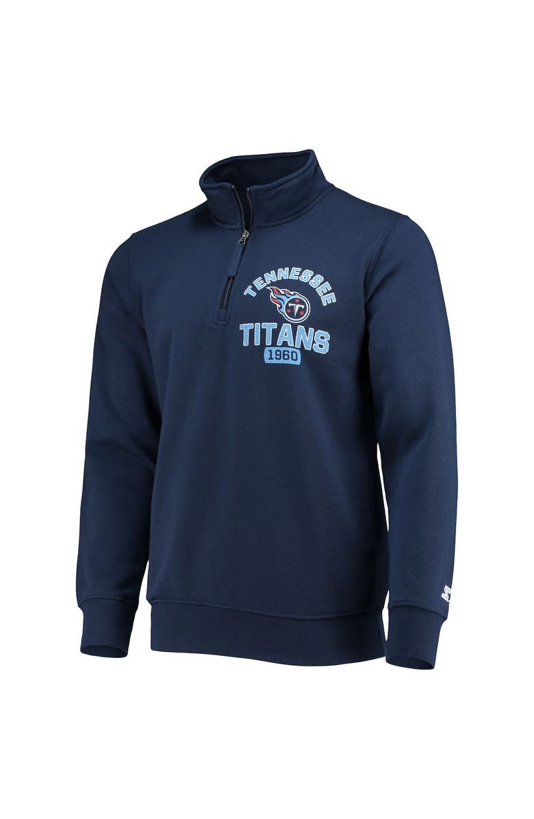 STARTER Men's Starter Navy Tennessee Titans Heisman Quarter-Zip Jacket, Alternate, color, Navy