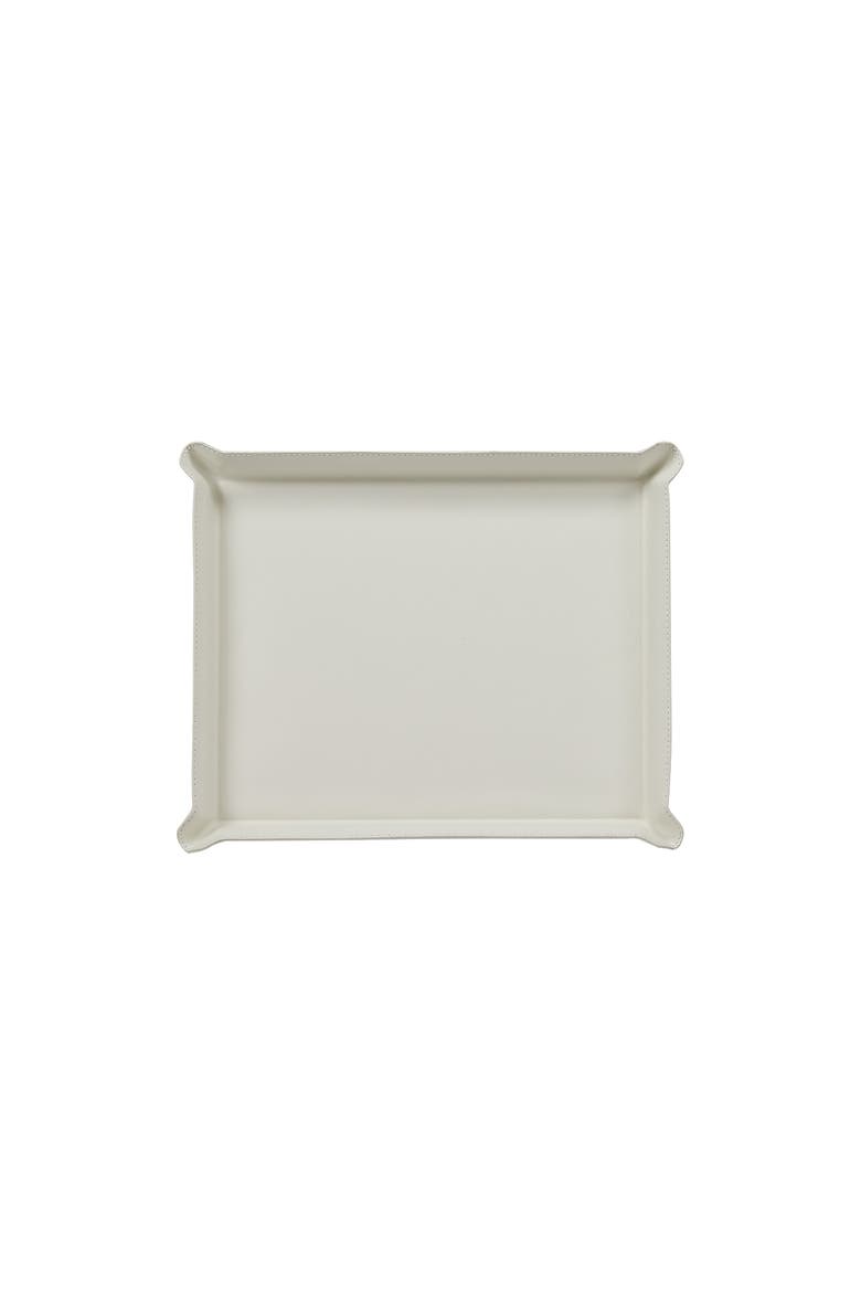 Standard Leather Ottoman Tray, Alternate, color, IVORY
