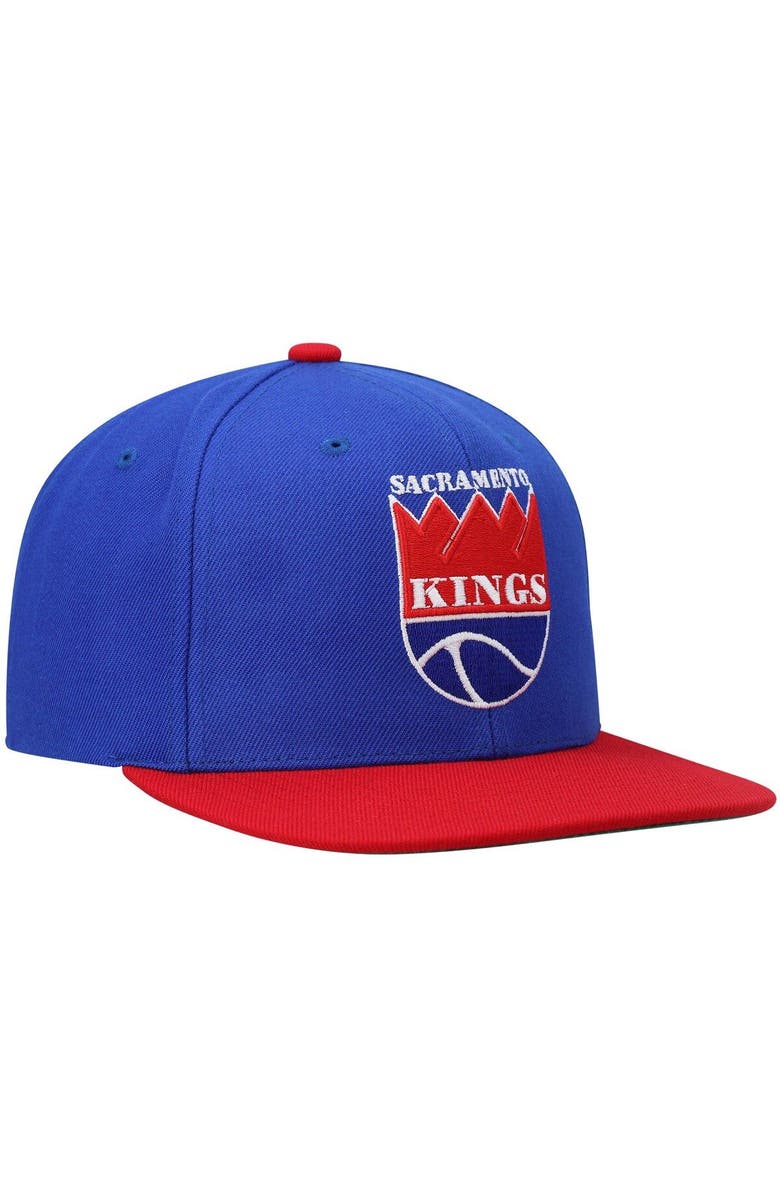 Mitchell & Ness Men's Mitchell & Ness Blue/Red Sacramento Kings Hardwood Classics Team Two-Tone 2.0 Snapback Hat, Alternate, color, Blue
