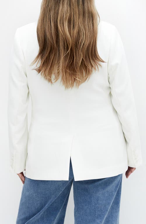 City Chic Kara Blazer In Ivory