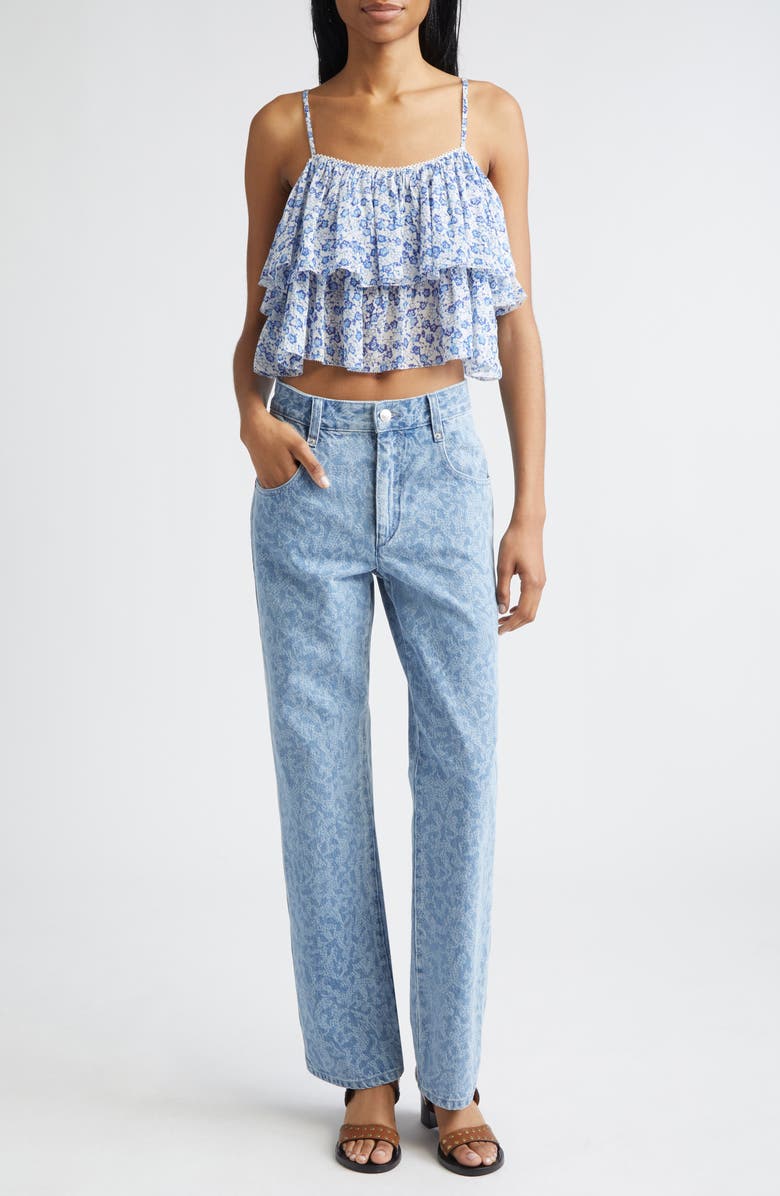 Isabel Marant Étoile Brinsa Straight Leg Jeans, Alternate, color, Blue