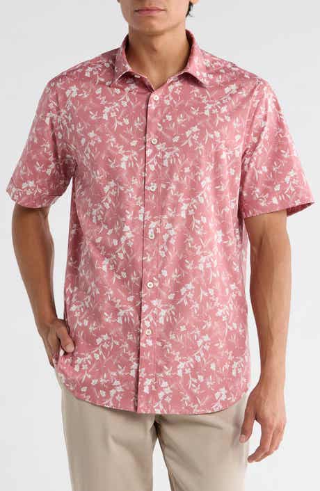 Bugatchi Orson Short Sleeve Stretch Cotton Button-Up Shirt