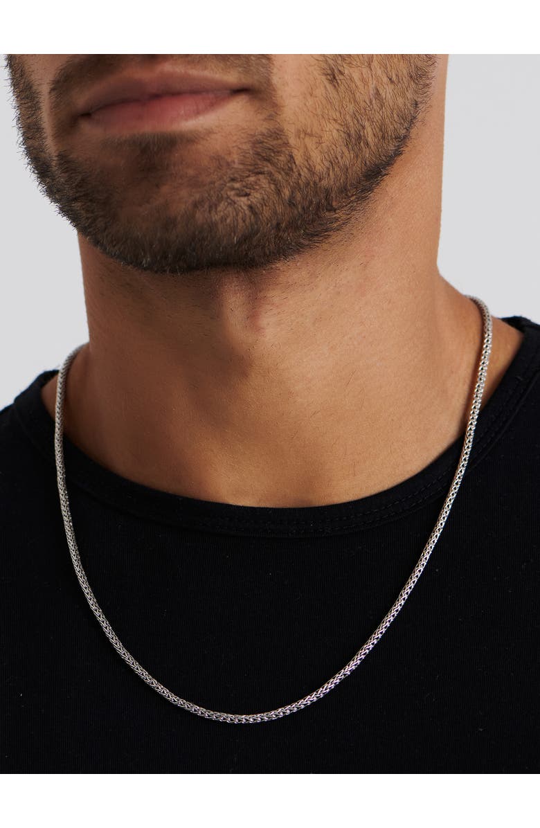 DEVATA Dragon Bone Round 2.5mm Chain Necklace in Sterling Silver, 18", Alternate, color, Silver