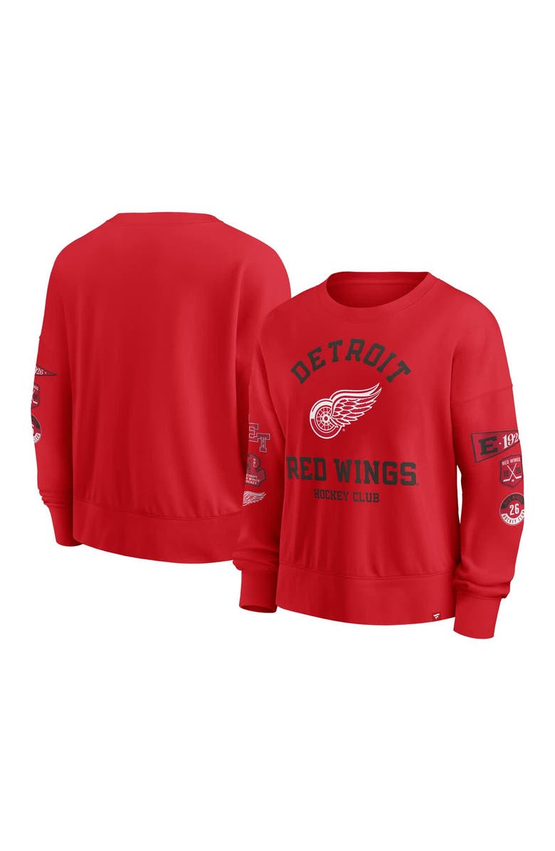 FANATICS Women's Fanatics Red Detroit Red Wings Go Team Pullover Sweatshirt, Alternate, color, Red