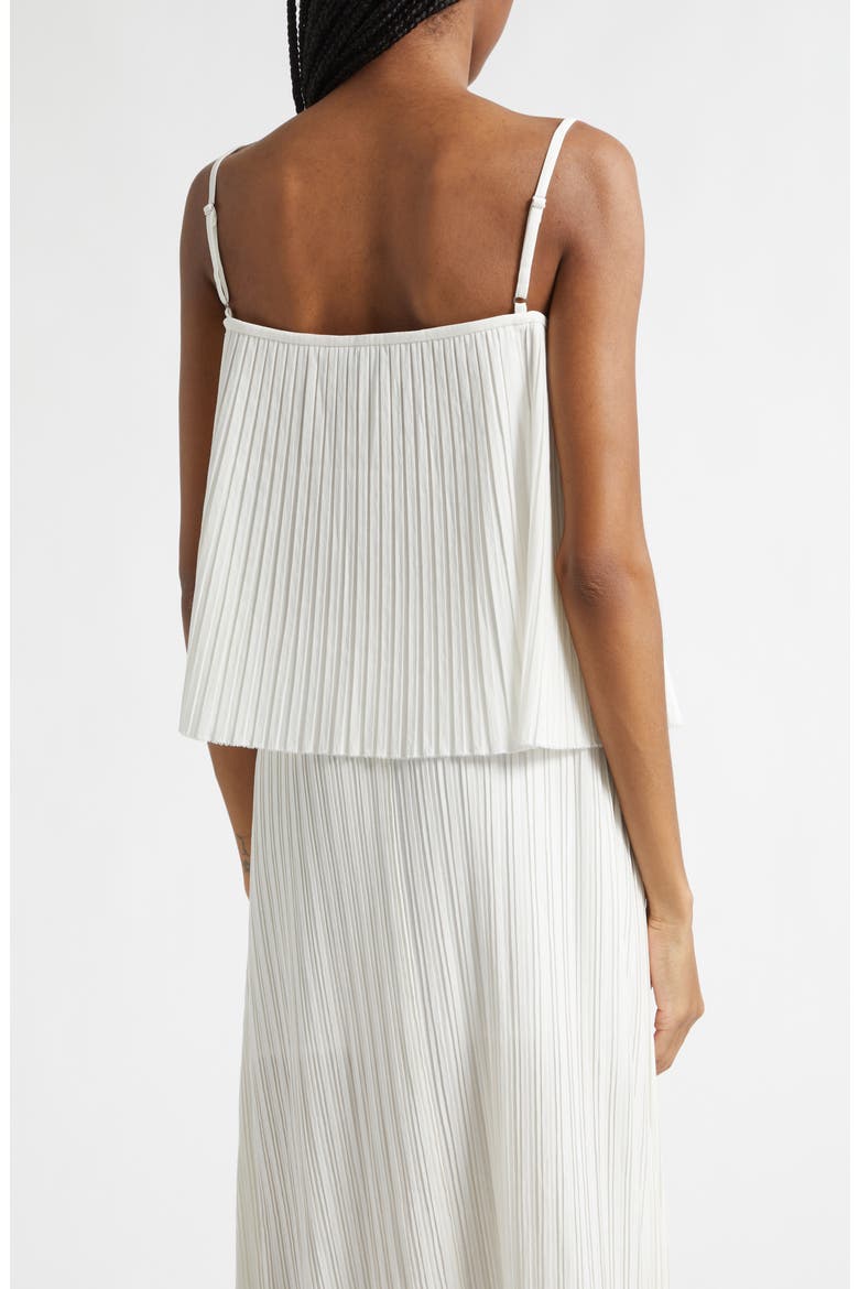 Pleated Side Button Camisole, Alternate, color, IVORY