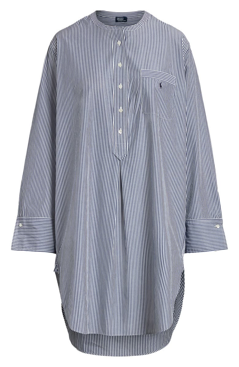 Polo Ralph Lauren Cotton Poplin Tunic Sleepshirt, Alternate, color, Wide Stripes