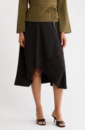 PATRIZIA LUCA Faux Wrap Midi Skirt