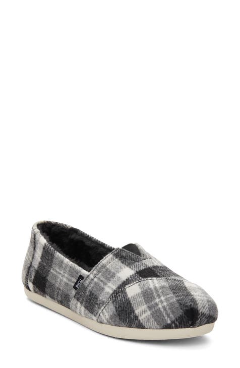 Alpargata Plaid Faux Fur Lined Slip-On (Women)