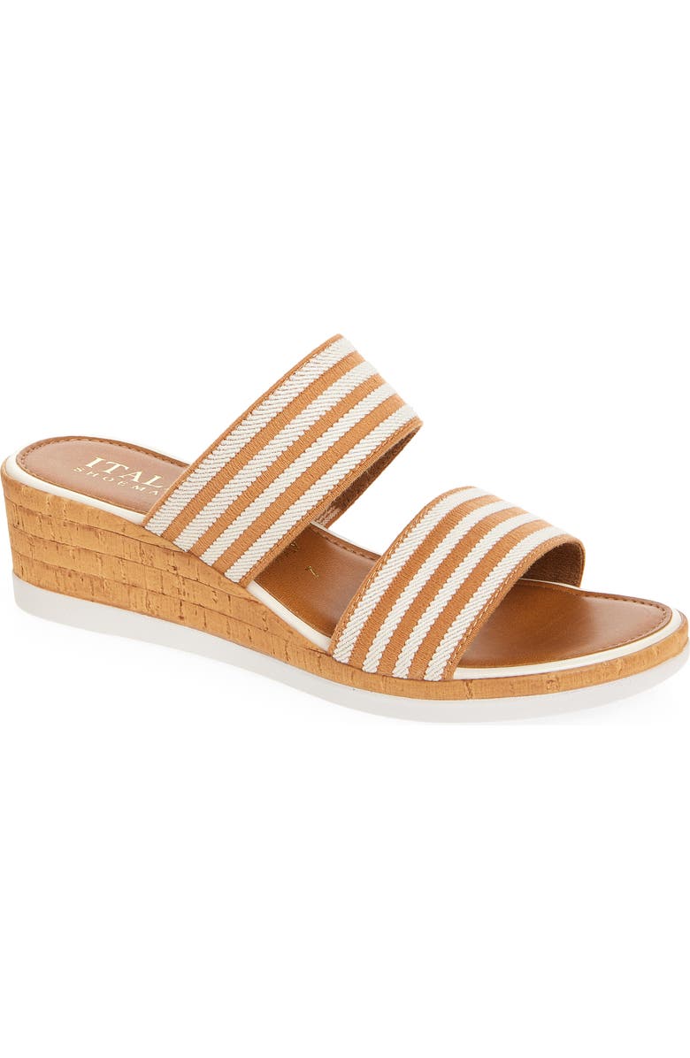 ITALIAN SHOEMAKERS Jaiya Wedge Sandal, Main, color, Tan
