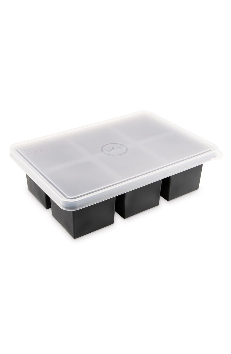 W&P Design Cup 6-Cube Freezer Tray, Main, color, Charcoal