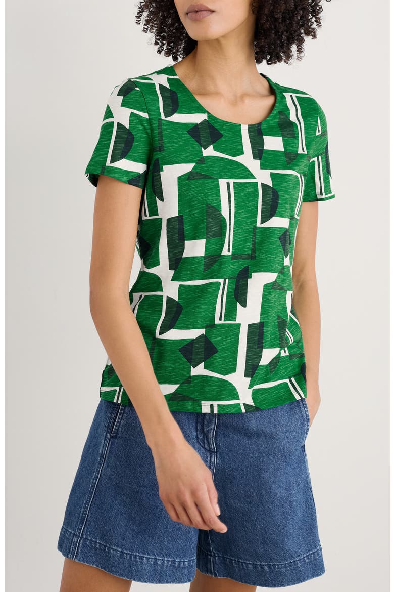 Camerance Abstract Print Organic Cotton T-Shirt, Main, color, PAPER FORMS ISLAND