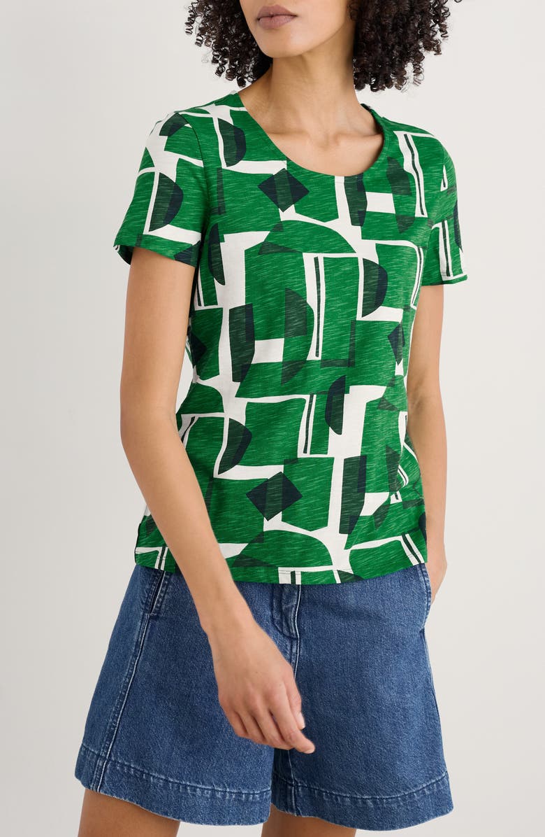 Seasalt Cornwall Camerance Abstract Print Organic Cotton T-Shirt, Main, color, Paper Forms Island