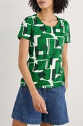 Seasalt Cornwall Camerance Abstract Print Organic Cotton T-Shirt