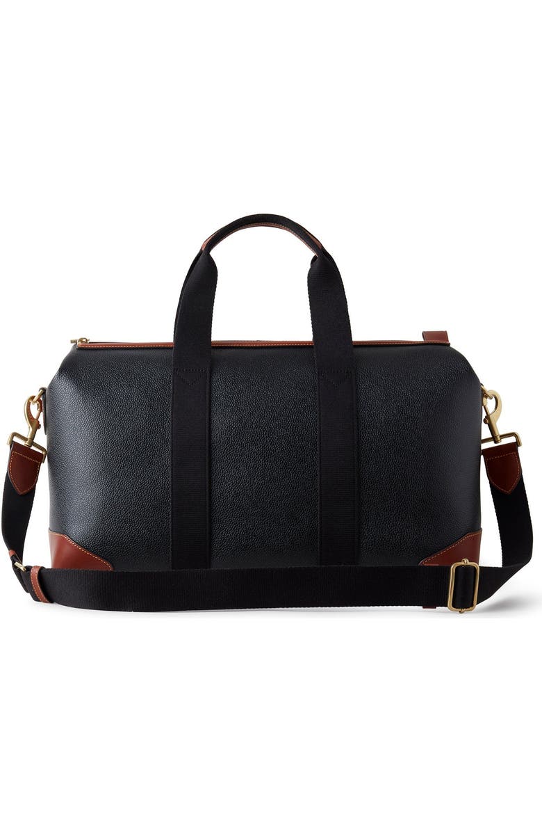 Mulberry Heritage Day Clipper Eco Scotchgrain Duffle, Alternate, color, Black-Cognac