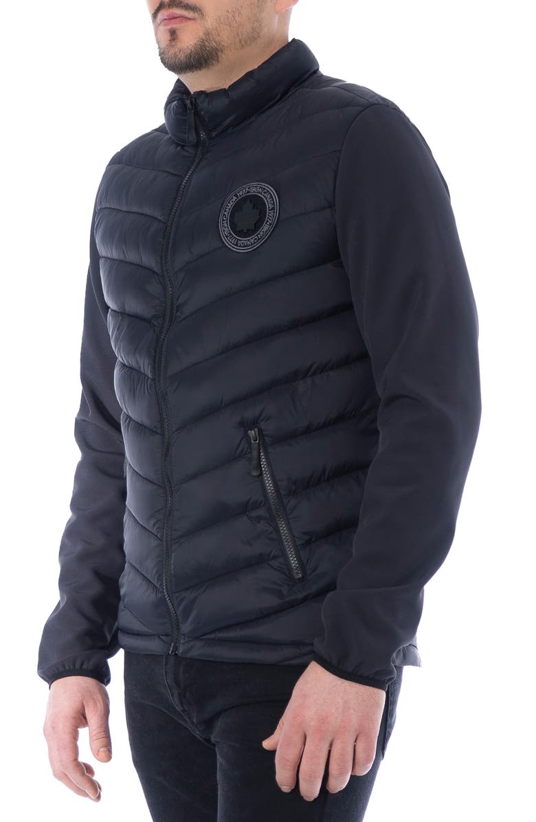 TOBOGGAN CANADA James Water Resistant Mixed Media Jacket, Alternate, color, Black