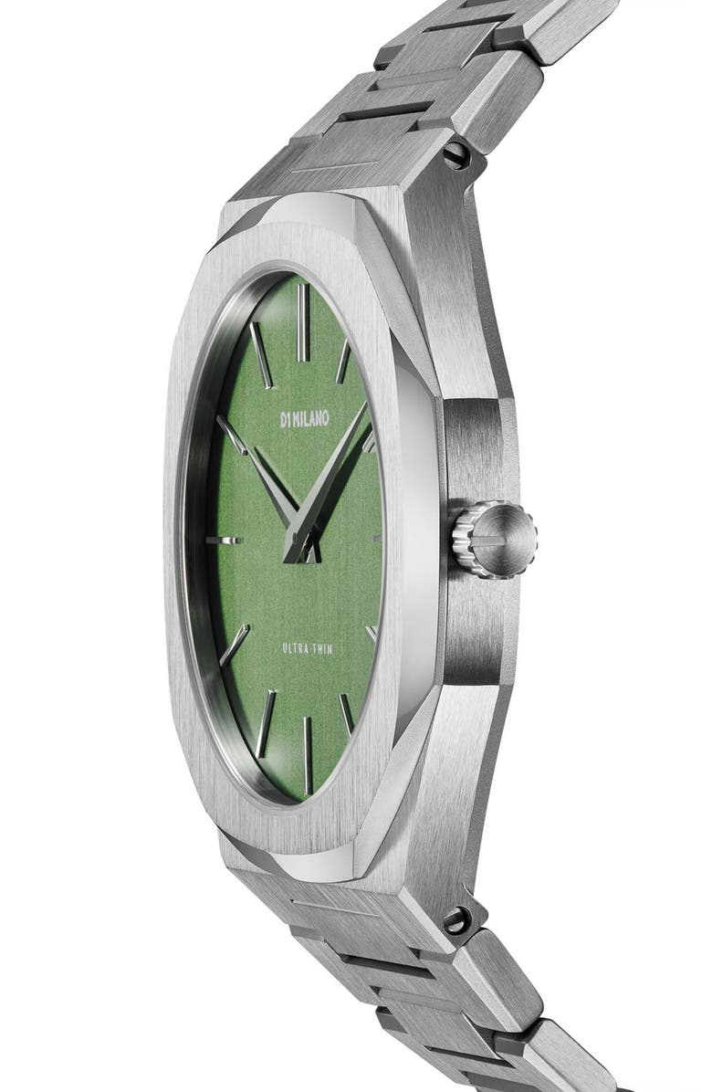 D1 Milano Ultra Thin Bracelet Watch, 40mm, Alternate, color, Green