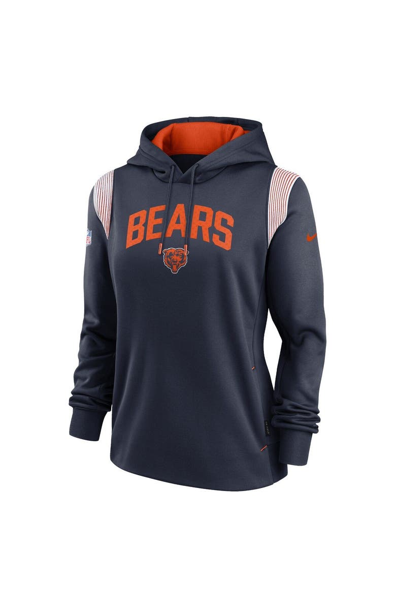 Nike Women's Nike Navy Chicago Bears Sideline Stack Performance Pullover Hoodie, Alternate, color, 