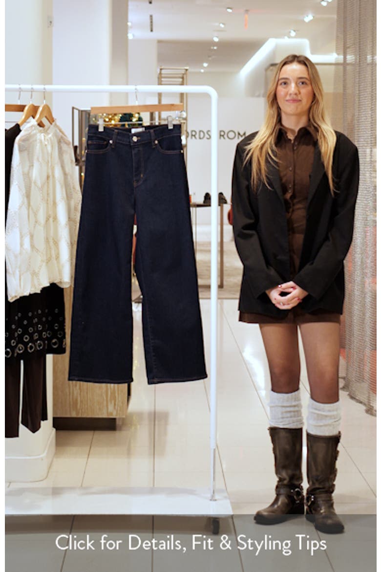 Le Slim Palazzo High Waist Crop Wide Leg Jeans video