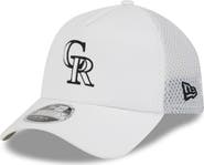 New Era Men's New Era White Colorado Rockies 2026 Batting Practice Apex 9FORTY Adjustable Trucker Hat